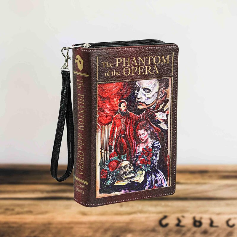 Things2Die4 Vinyl Phantom of the Opera Book Handbag Novelty Clutch Purse Crossbody Bag - Image 4